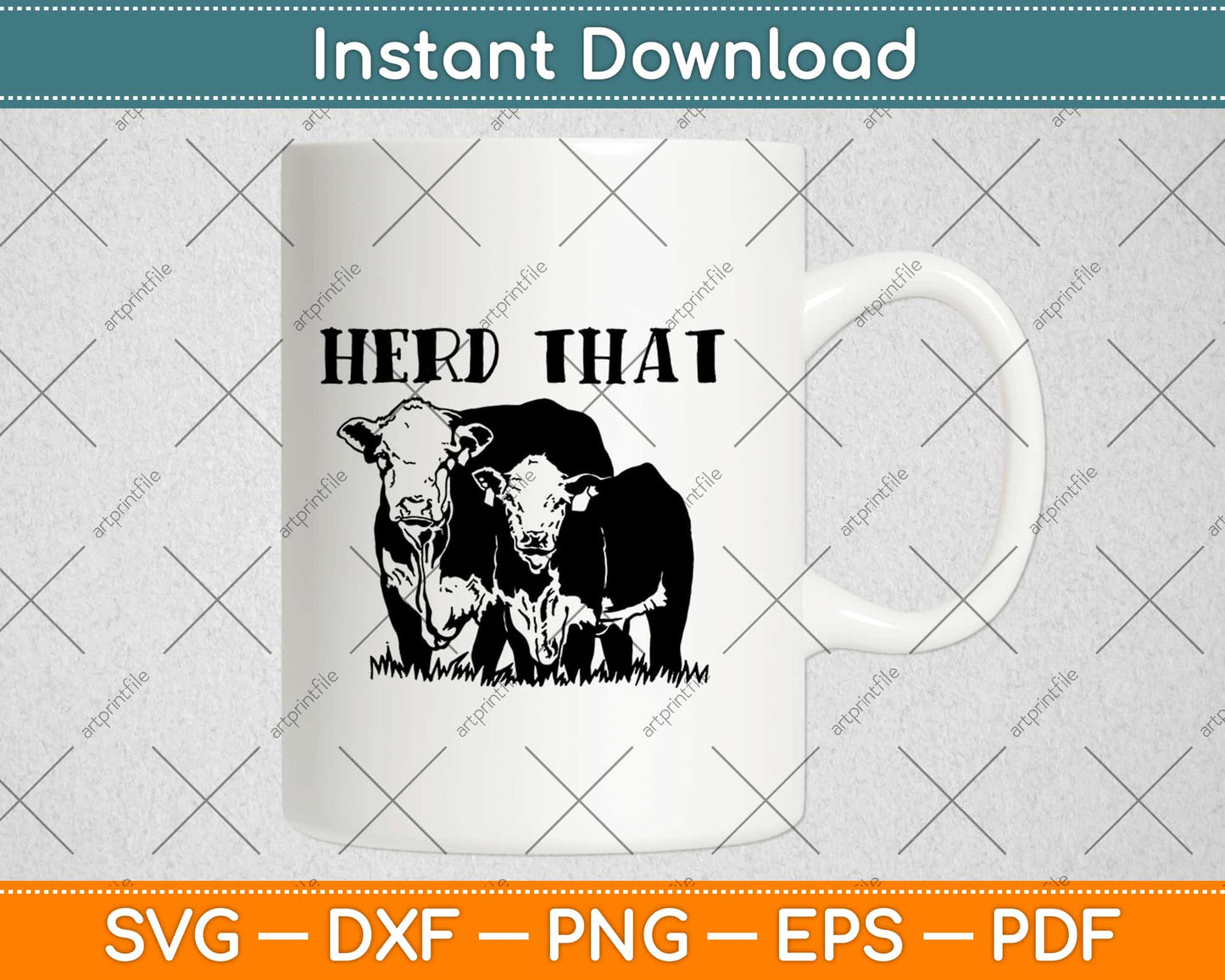 Farmer Herd That Cow Lover Funny Farmer Svg Design Cricut Printable Cutting Files