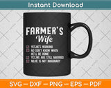 Farmer's Wife Checklist Funny Svg Design Cricut Printable Cutting Files