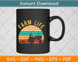 Farming Cool Vintage Farmer Retro Farm Life Svg Design Cricut Cutting Files
