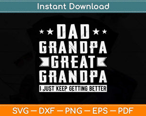 Fathers Day from Grandkids - Dad Grandpa Great Grandpa Svg Png Dxf Cutting File