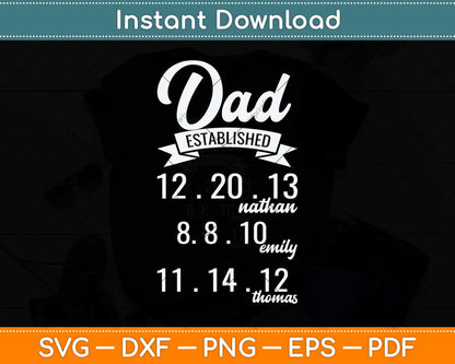 Father's Day Gift for Dad & Grandpa from Daughter & Son Svg Png Dxf Cutting File