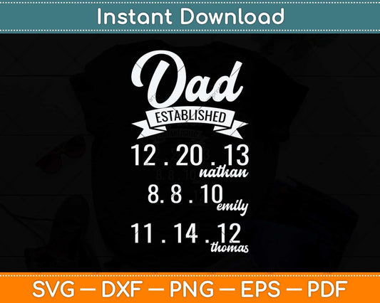 Father's Day Gift for Dad & Grandpa from Daughter & Son Svg Png Dxf Cutting File