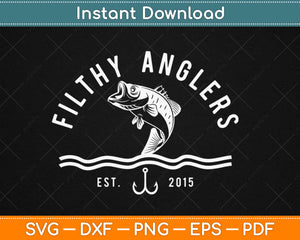 Filthy Anglers Active Bass Fishing Svg Design Cricut Printable Cutting Files