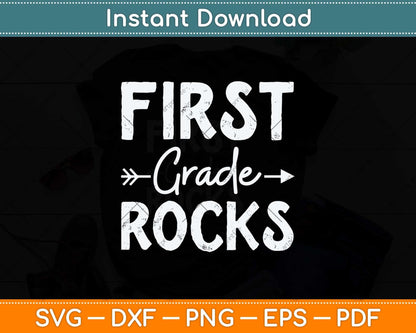 First Grade Rocks Svg Png Dxf Digital Cutting File