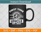 First Time Uncle New Dad Est 2022 Fathers Day Svg Png Dxf Digital Cutting File