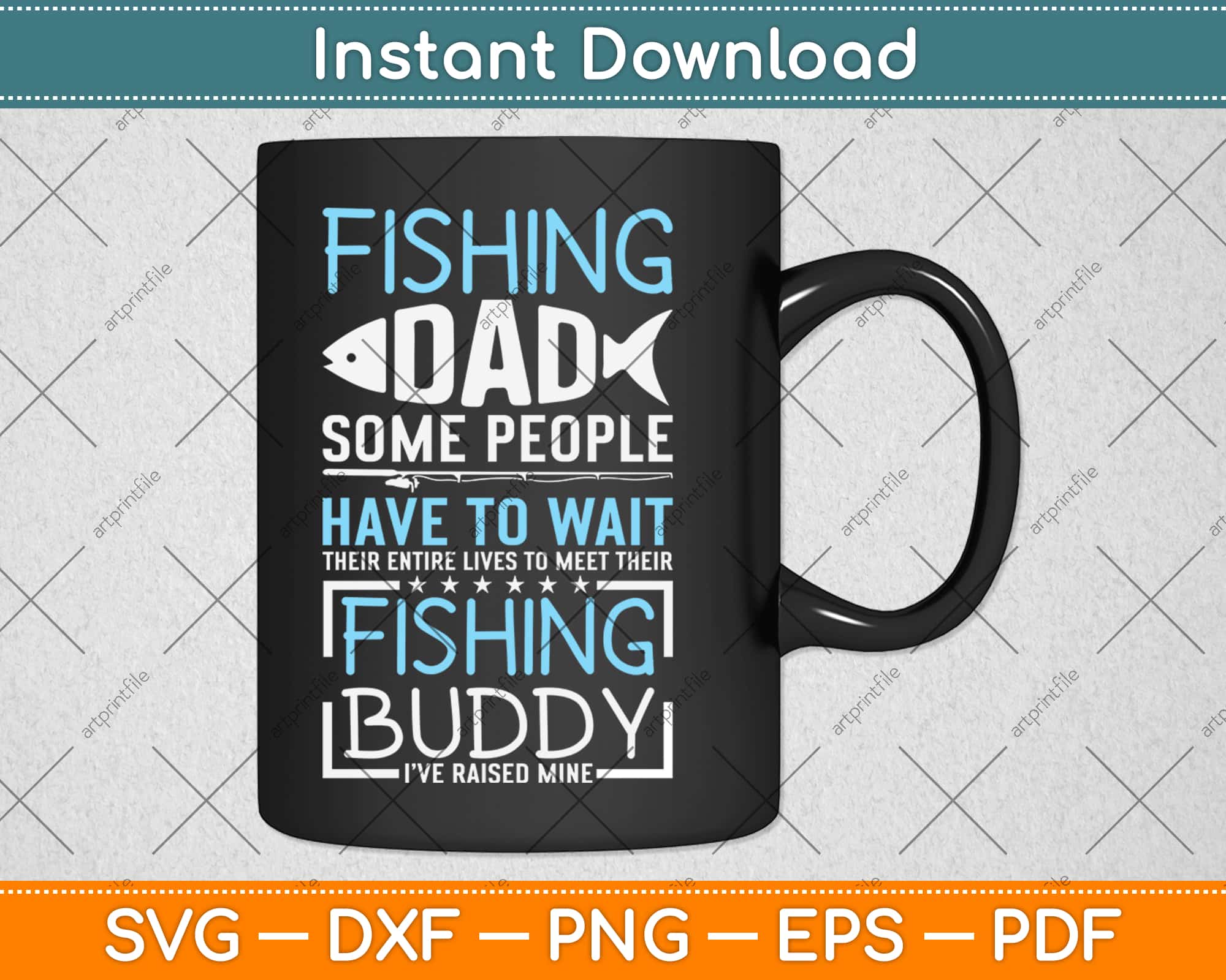 Fishing Dad Funny Father Kid Matching Svg Png Design Digital Craft