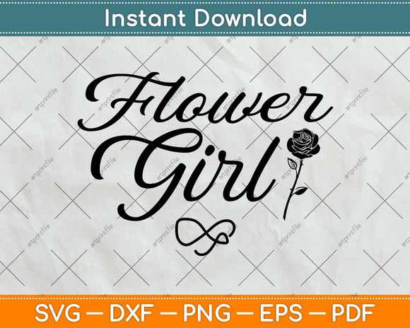 Flower Girl Wedding Sign Bridal Gift From Bride Svg Png Dxf Digital Cutting File