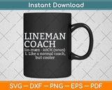 Football Lineman Coach Definition Svg Png Dxf Digital Cutting File