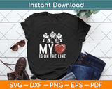 Football My Heart Is On The Line Offensive Lineman Svg Png Dxf Digital Cutting File