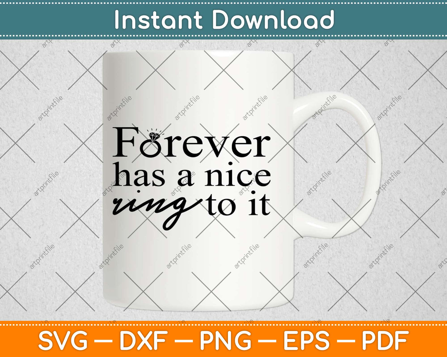 Forever Has A Nice Ring To It Engagement Svg Design Cricut Printable Cutting Files