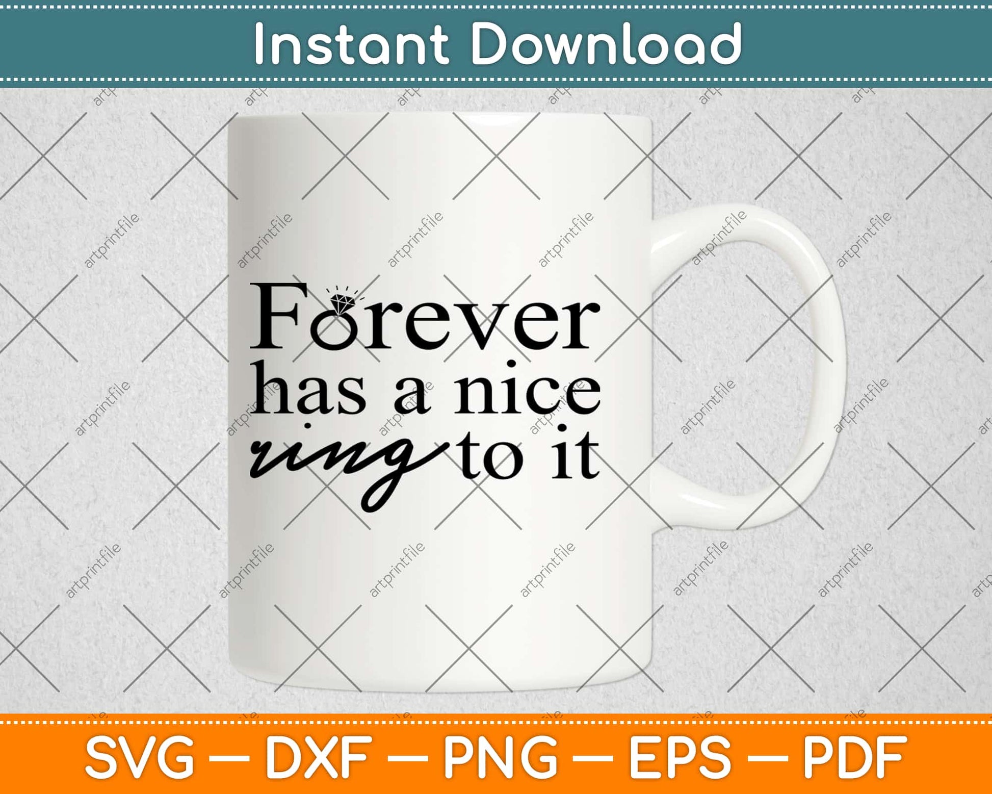 Forever Has A Nice Ring To It Engagement Svg Design Cricut Printable Cutting Files