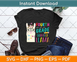 Fourth Grade Teacher Student Back To School No Prob Llama Svg Png Dxf Cutting File