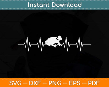 Frog Heartbeat Toad Animal Lover Svg Png Dxf Digital Cutting File