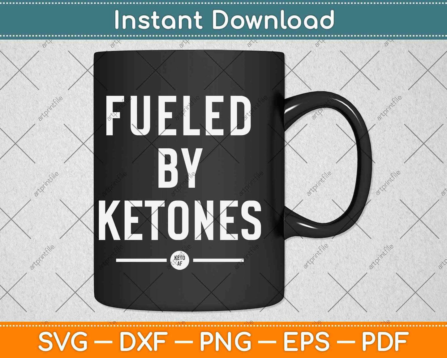 Fueled By Ketones Af Svg Design Cricut Printable Cutting Files