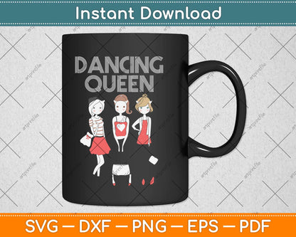 Fun Dancing Queen Disco Dance Club Party 1970s Gift Svg Design