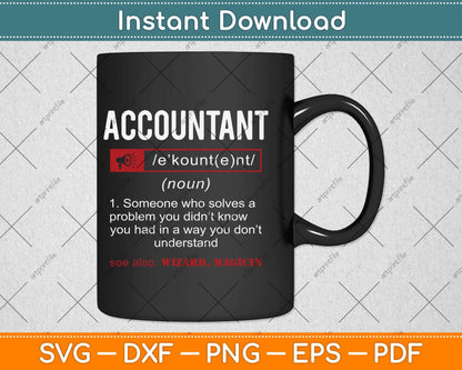 Funny Accountant Definition See Also Wizard Svg Png Dxf Digital Cutting File