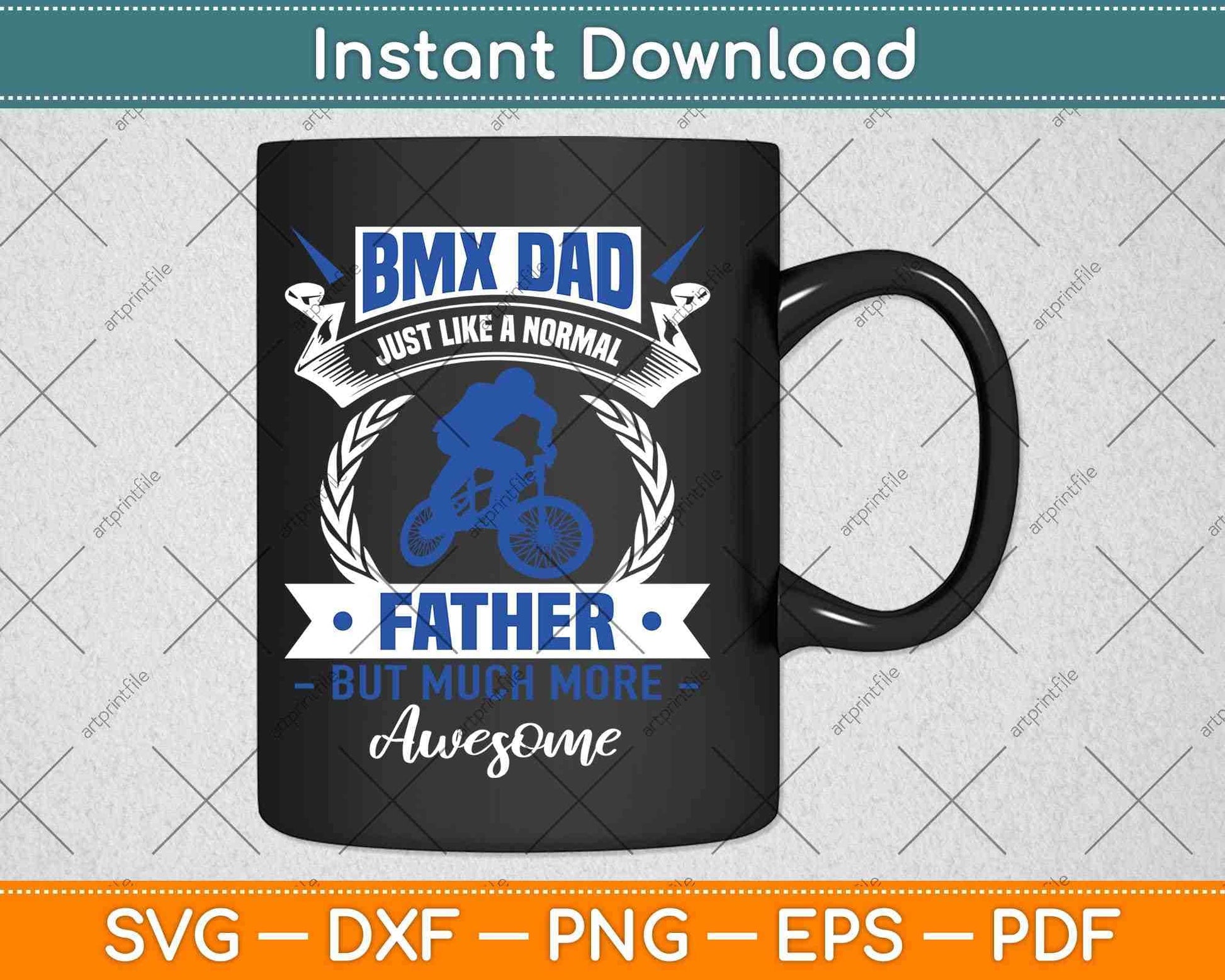 Funny Bmx Dad Cycling Svg Design Cricut Printable Cutting Files