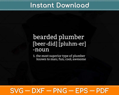 Funny Brown Beard Plumber Svg Png Dxf Digital Cutting File