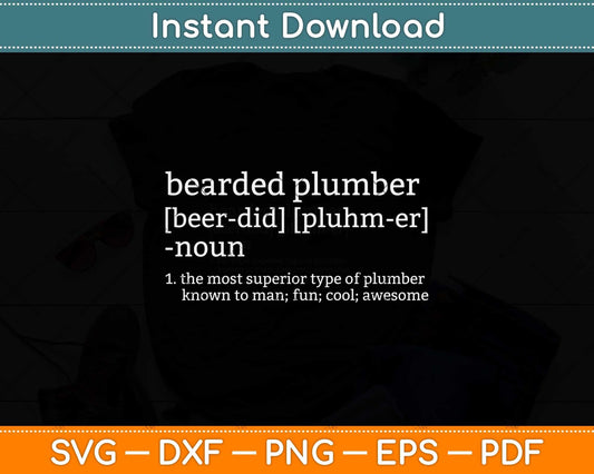 Funny Brown Beard Plumber Svg Png Dxf Digital Cutting File