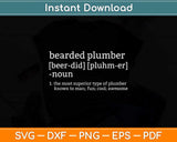 Funny Brown Beard Plumber Svg Png Dxf Digital Cutting File