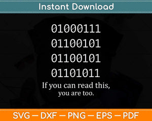 Funny Computer Binary Code Programmer Developer Svg Png Dxf Digital Cutting File