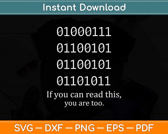 Funny Computer Binary Code Programmer Developer Svg Png Dxf Digital Cutting File