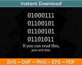 Funny Computer Binary Code Programmer Developer Svg Png Dxf Digital Cutting File