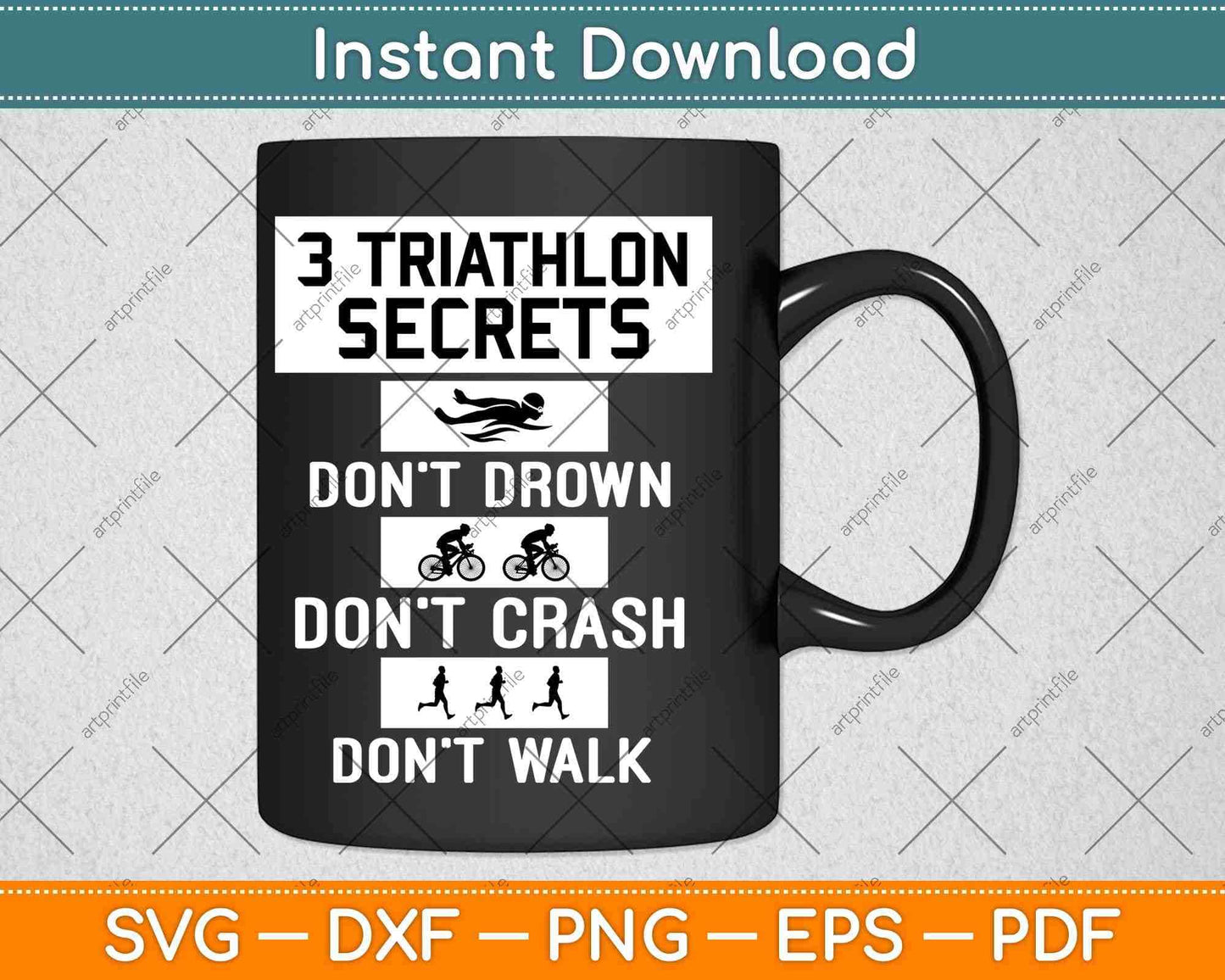 Funny Gifts For Triathlete 3 Secrets Svg Design Cricut Printable Cutting Files
