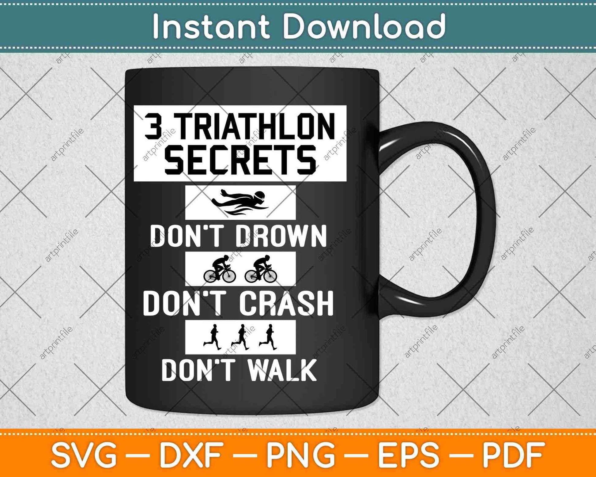 Funny Gifts For Triathlete 3 Secrets Svg Design Cricut Printable Cutting Files