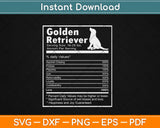 Funny Golden Retriever Facts Nutrition Gift Retrieve Mom Dog Svg Png Dxf Cutting File