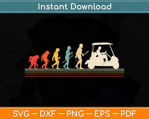 Funny Golf Retro Style Evolution Svg Png Dxf Digital Cutting File