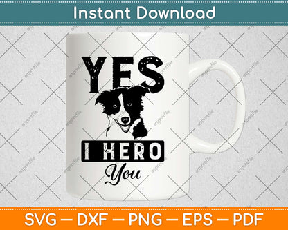 Funny I Herd You Border Collie Pun Dog Lover Svg Design Cricut Cutting Files