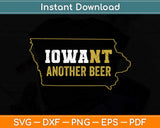 Funny Iowa Beer Gift-Distressed Iowa State Map Svg Png Dxf Digital Cutting File