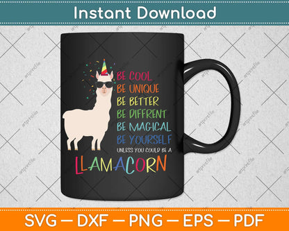 Funny Llamacorn - Funny Cute Llama Unicorn Svg Png Dxf Digital Cutting File