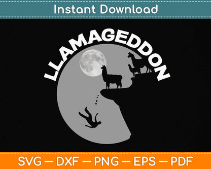 Funny Llamageddon Llama Barnyard Lovers Svg Png Dxf Digital Cutting File