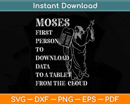 Funny Moses Gift Christian Praise Commandments Humor Svg Png Dxf Digital Cutting File