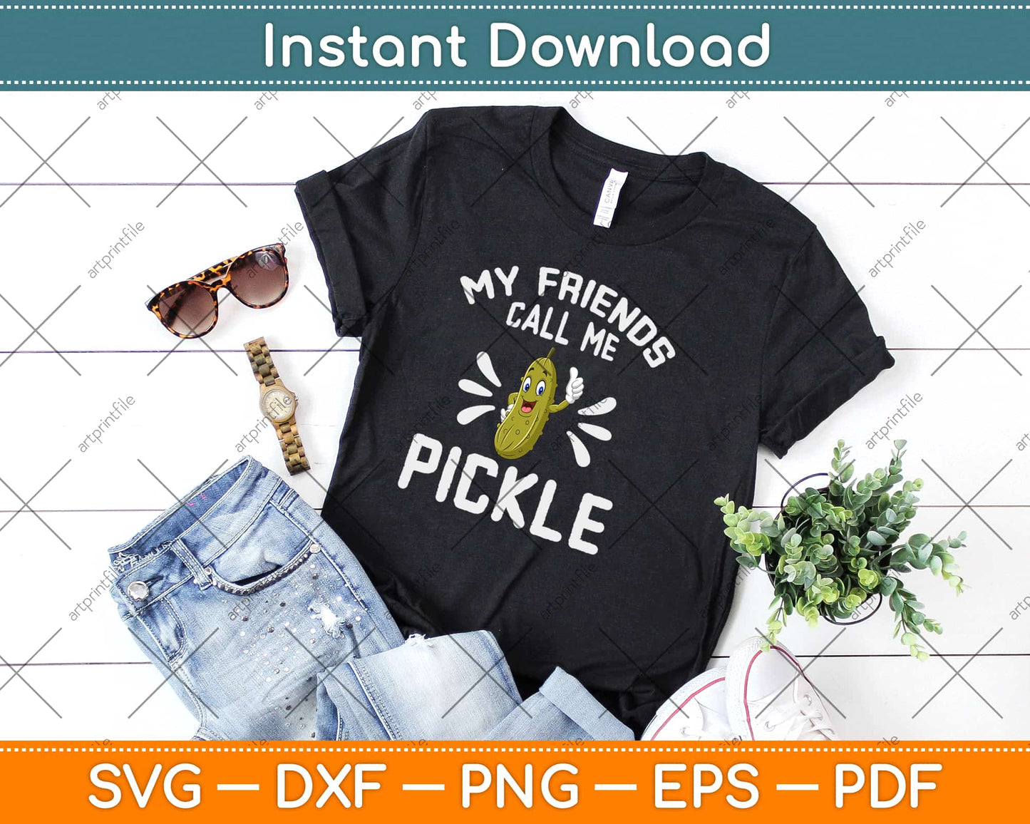 Funny My Friends Call Me Pickle Svg Design Cricut Printable Cutting Files