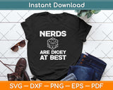 Funny Nerds Role Playing Game RPG D20 Dice Svg Png Dxf Digital Cutting File
