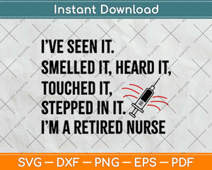 Funny Nurse Retirement Svg Design Cricut Printable Cutting Files
