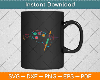 Funny Paint Palette Brush Artist Painter Svg Png Dxf Digital Cutting File