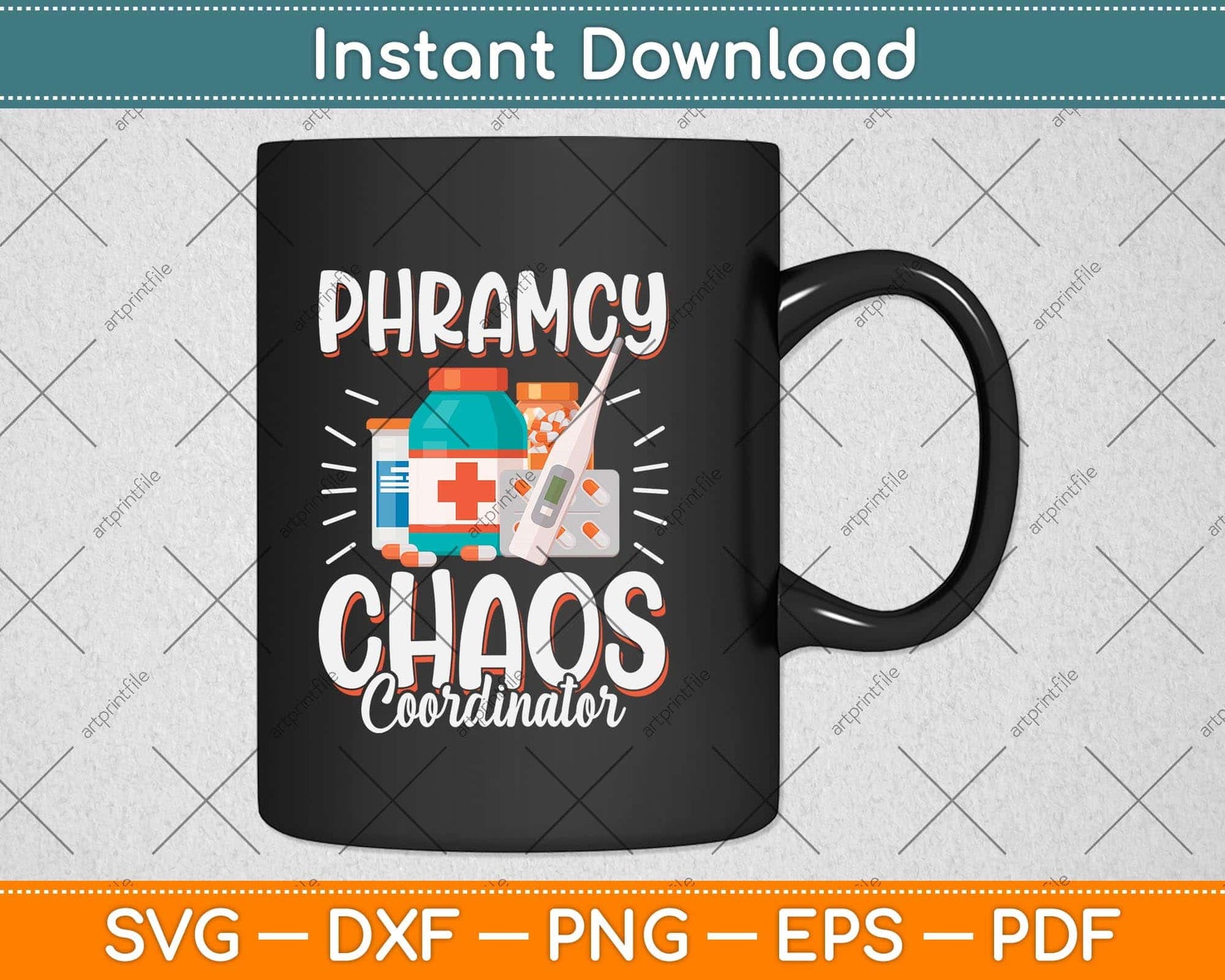 Funny Pharmacist Chaos Coordinator Svg Png Dxf Digital Cutting File
