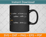 Funny Programmer Coffee Svg Png Dxf Digital Cutting File
