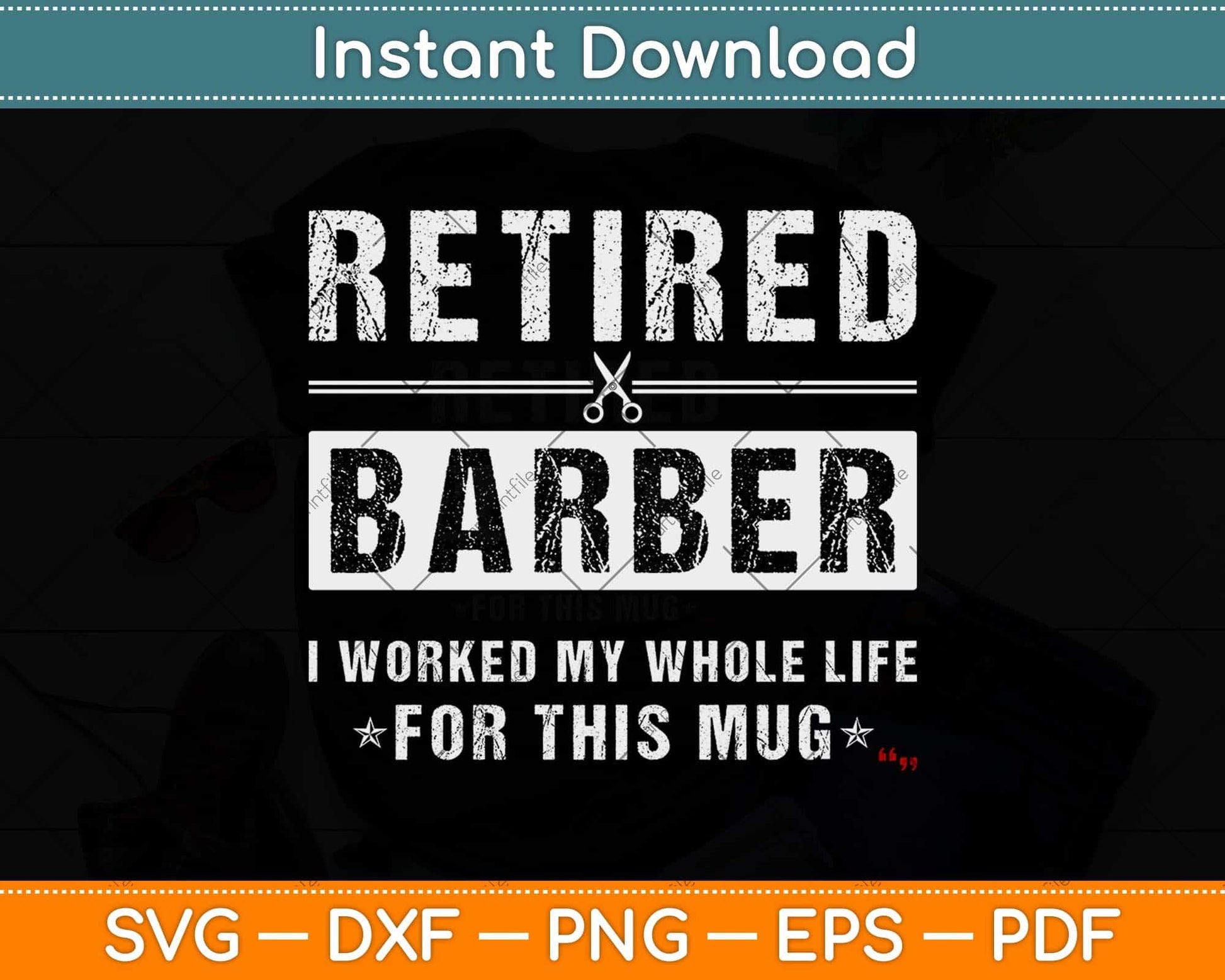 Funny Retired Barber Svg Design Cricut Printable Cutting File