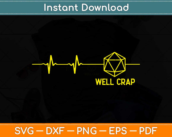 Funny Rpg Dice Nat 1 D 20 Crit Fail Roleplay Geeky Svg Png Dxf Digital Cutting File