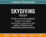 Funny Skydiving Definition Svg Design Cricut Printable Cutting Files