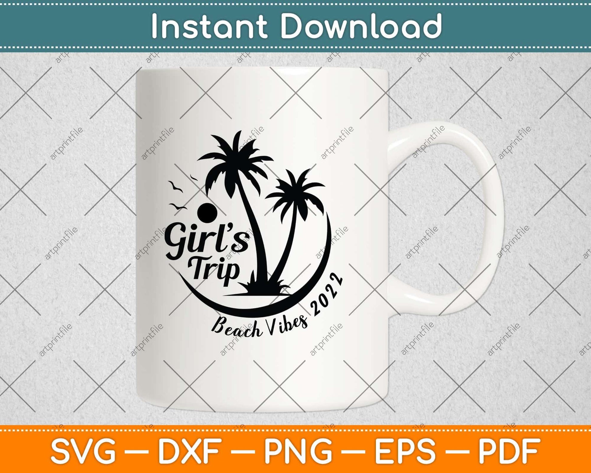 Funny Summer Vacation Girl's Trip Beach vibes 2022 Svg Png Dxf Digital Cutting File