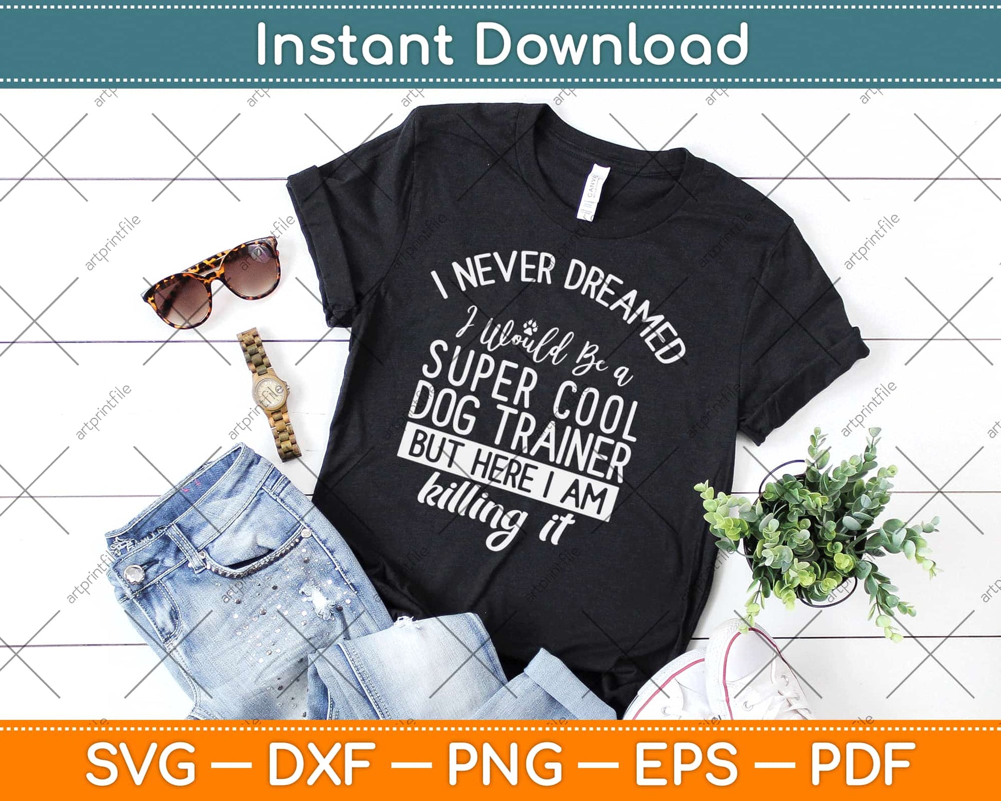 Funny Super Cool Dog Trainer Svg Design Cricut Printable Cutting Files