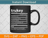 Funny Turkey Nutrition Facts for Thanksgiving Svg Design Cricut Printable Files