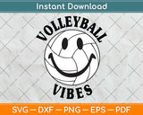 Funny Volleyball shirts Mom Volleyball Vibes Smile Face Meme Svg Png Dxf Cutting File