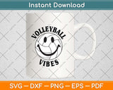 Funny Volleyball shirts Mom Volleyball Vibes Smile Face Meme Svg Png Dxf Cutting File